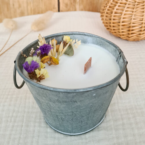 Bougie fleurs séchées “Léonie”