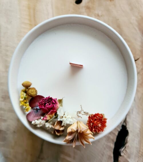 Bougie fleurs séchées "Constance" – Image 2