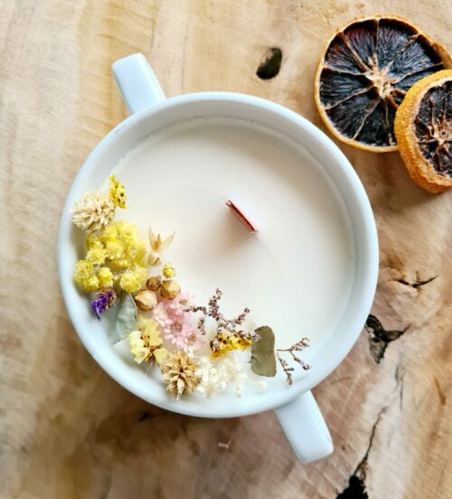 Bougie fleurs séchées "Victoire" – Image 2