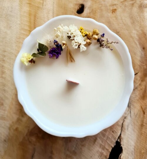 Bougie fleurs séchées "Jeanne" – Image 2