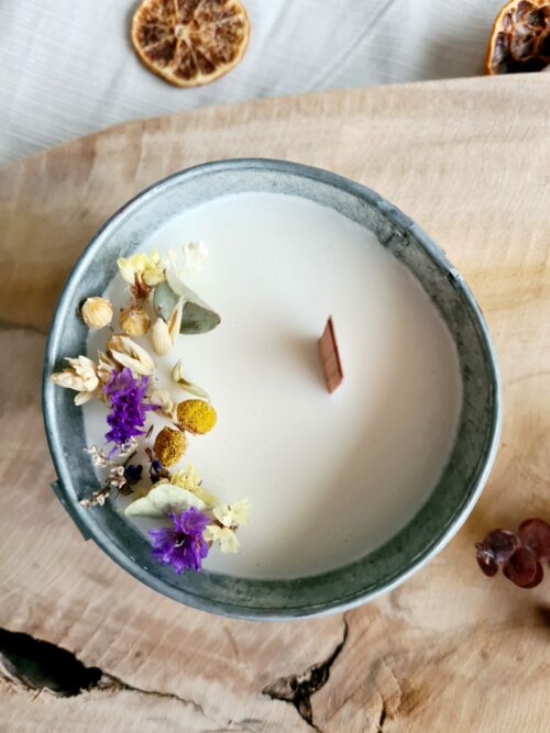 Bougie fleurs séchées "Léonie" – Image 2