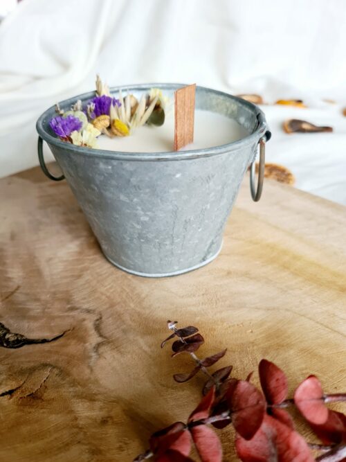 Bougie fleurs séchées "Léonie" – Image 3