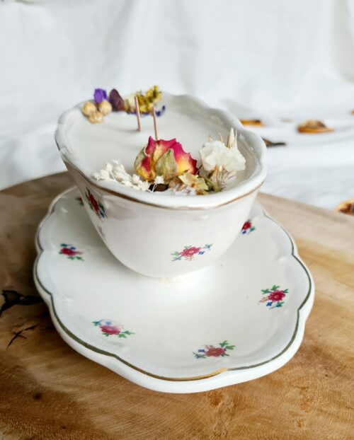 Bougie fleurs séchées "Henriette" – Image 3