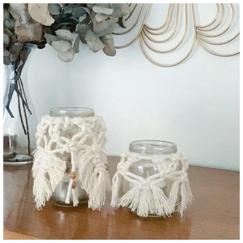 Duo Photophores Macramé “Les Ondines”