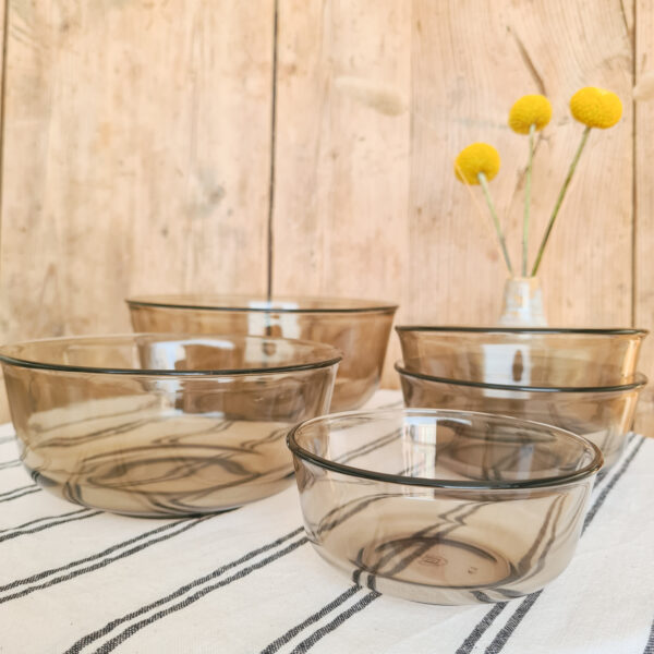 Lot 4 Coupelles Et Saladier En Verre Transparent – Marque Générique – Occasion