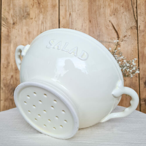 Passoire à salade faïence écru
