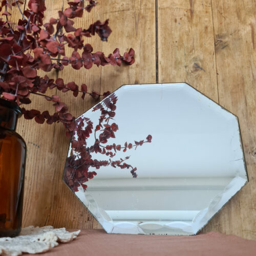 Miroir ancien octogonal biseauté
