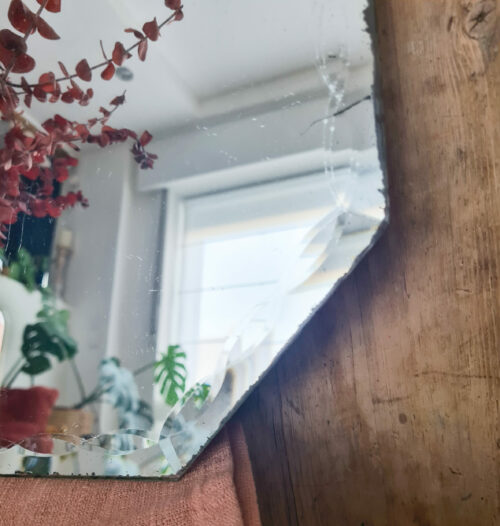 Miroir ancien octogonal biseauté – Image 4