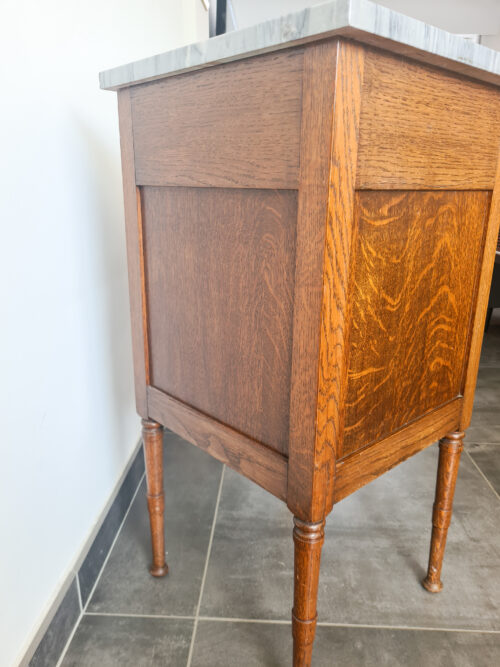 Paire tables de chevet rétro marbre gris – Image 8