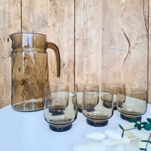 Ensemble Verre et Pichet en Verre BP - Élégance Rafraîchissante – Image 3