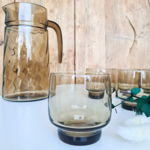 Ensemble Verre et Pichet en Verre BP - Élégance Rafraîchissante – Image 2
